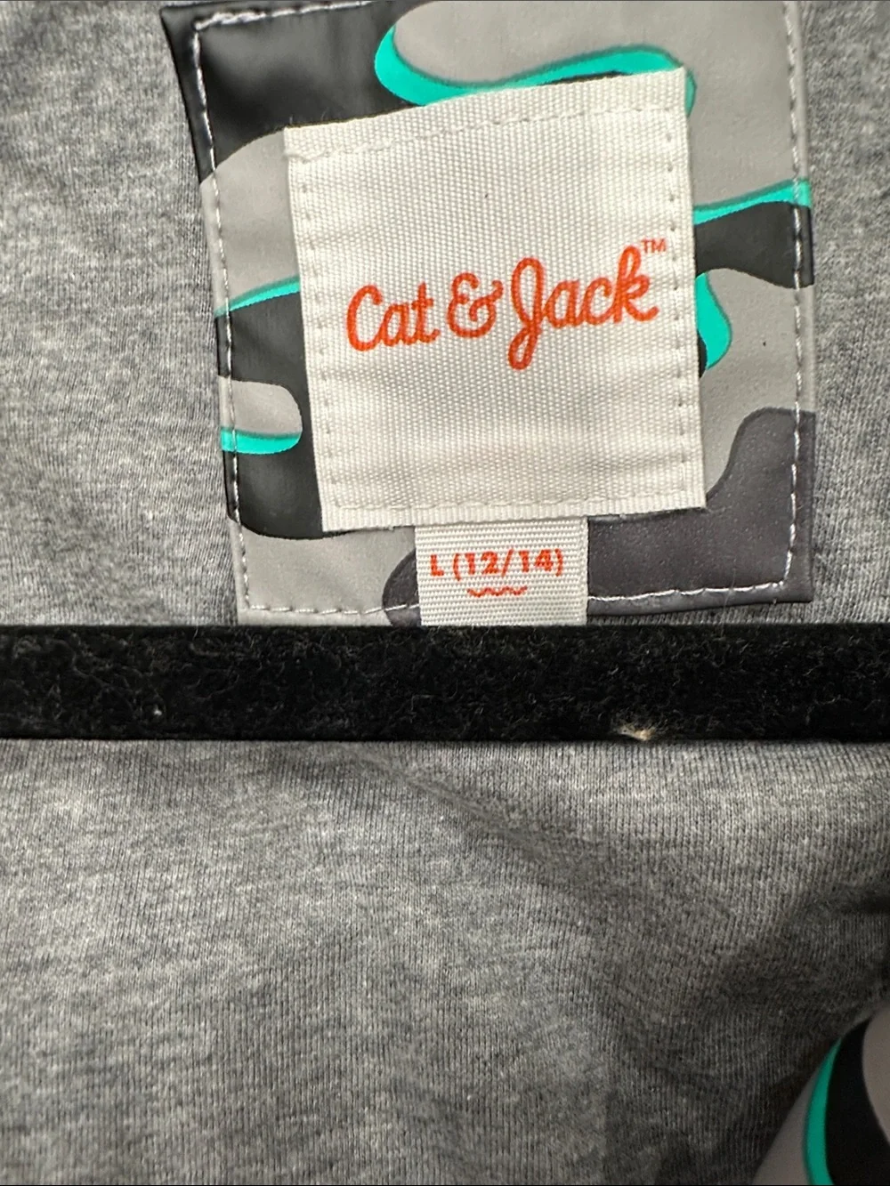 Cat and Jack size 12-14 Camo Hooded Rain Jacket - Like new